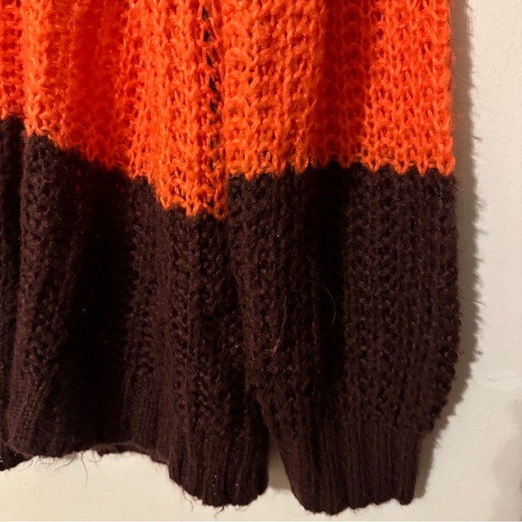 American Eagle V-Neck Color Block striped Sweater Women M oversized - Picture 10 of 10